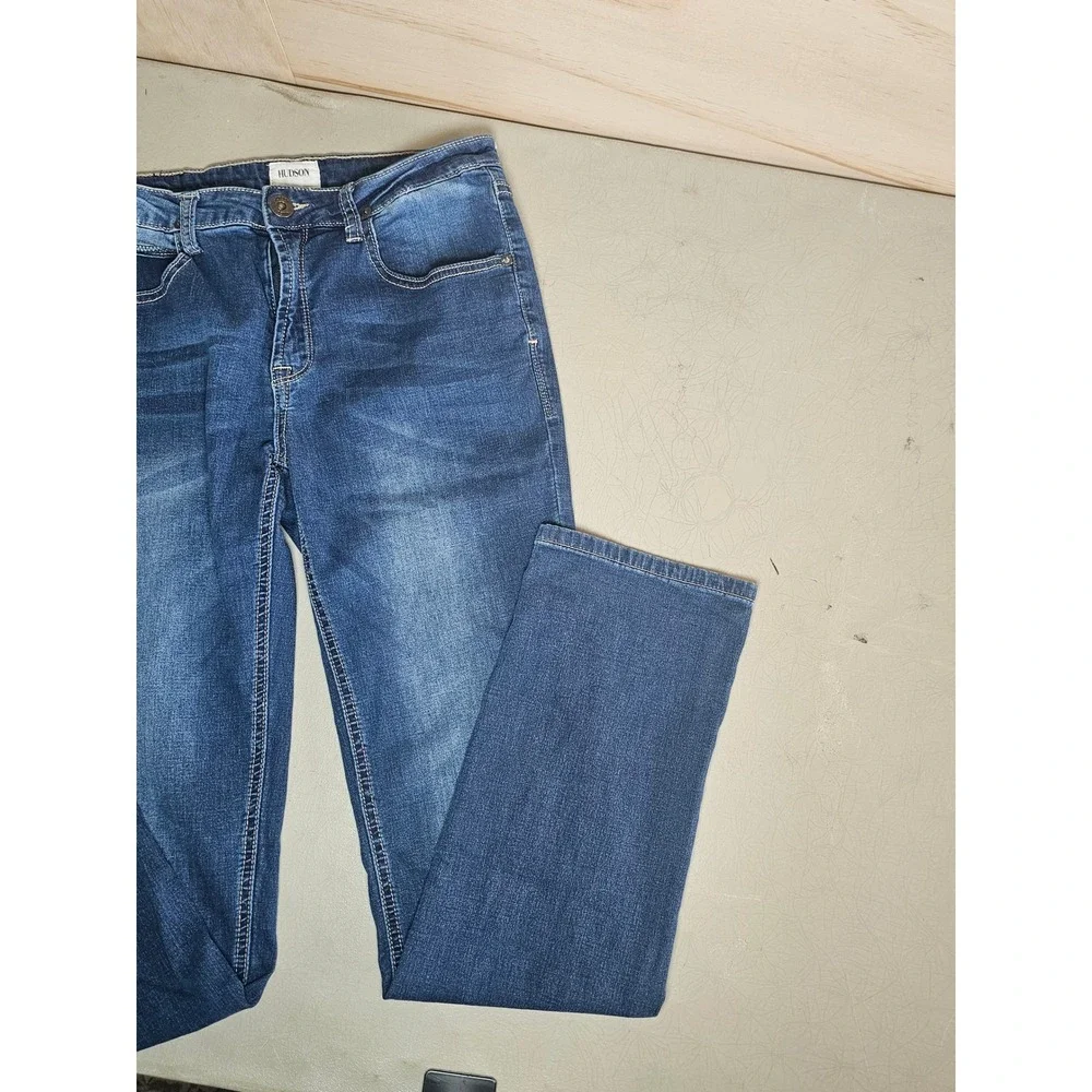 Hudson Womens Skinny Jeans Medium Wash Denim Blue Size 16 DN Stretch RN140977 - Picture 4 of 15